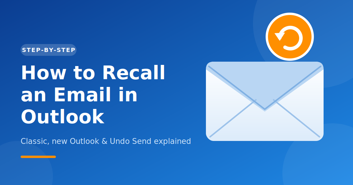 How to recall email in outlook